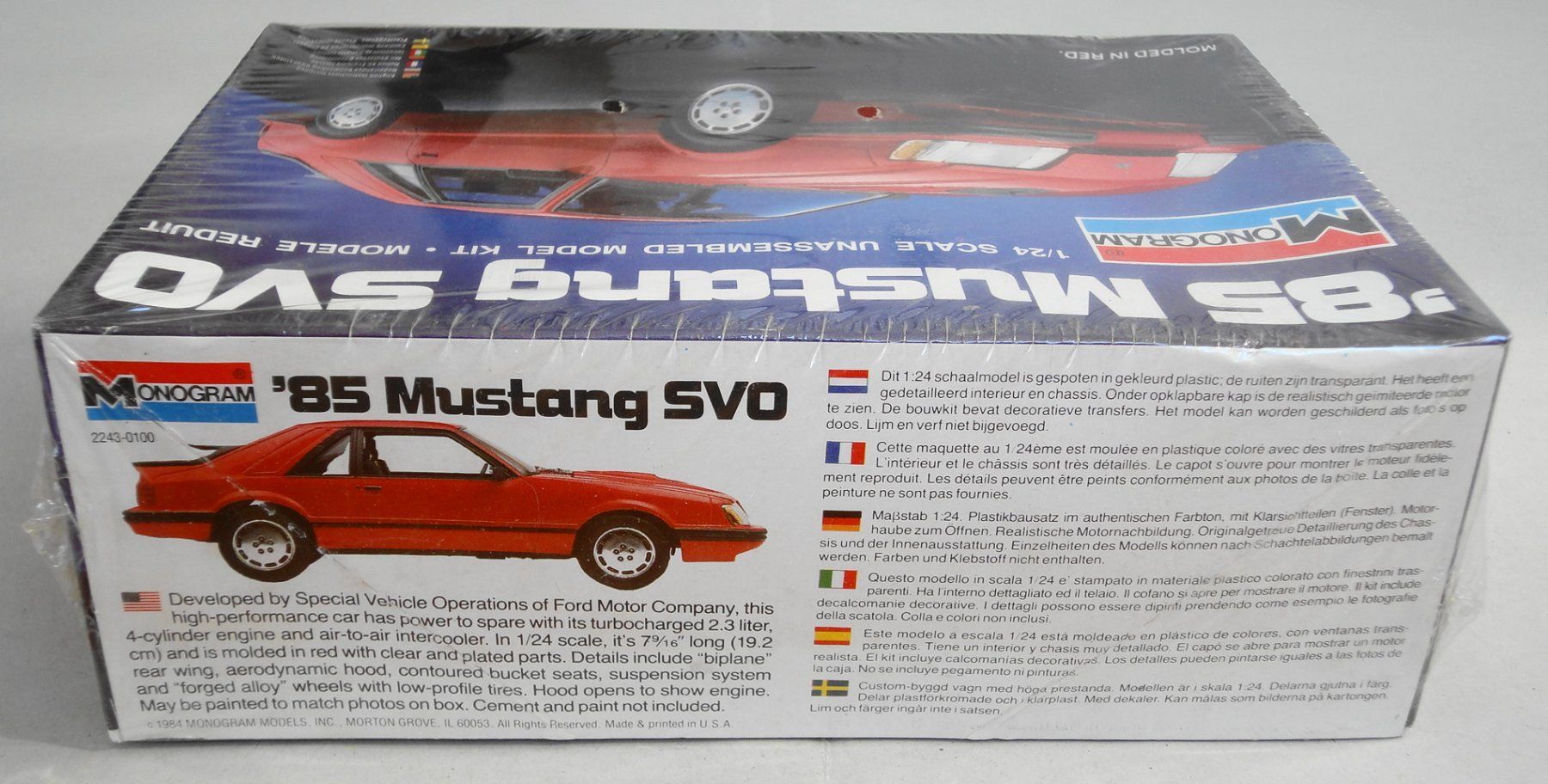 Kit di modellismo & Modellini statici: MONOGRAM '85 FORD MUSTANG SVO 1:24 – Nuovo (secondo la descrizione) da Frümsen venduto da Malibu69 3