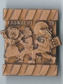 Basler Plaketten & Abzeichen: Fasnachtsplakette Basel, "Blaggedde" 1979 (Bronce) – Gebraucht aus Zürich von t24_de