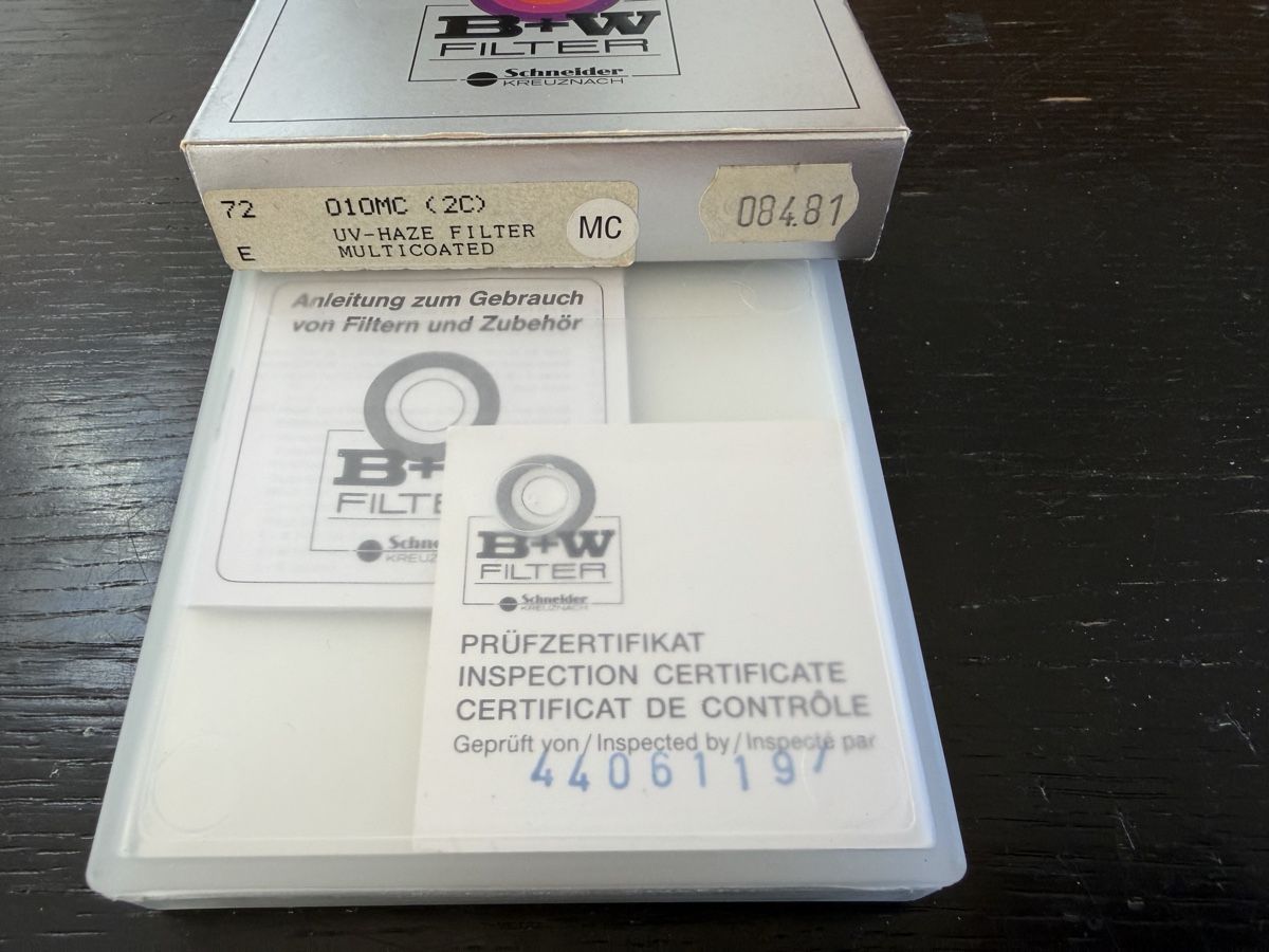 Filtri: UV-Filter von B+W Ø 72 mm + Objektivdeckel – Usato da Arbon venduto da yak4665 5