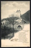AK Valangin, Pont sur le Seyon, 1914