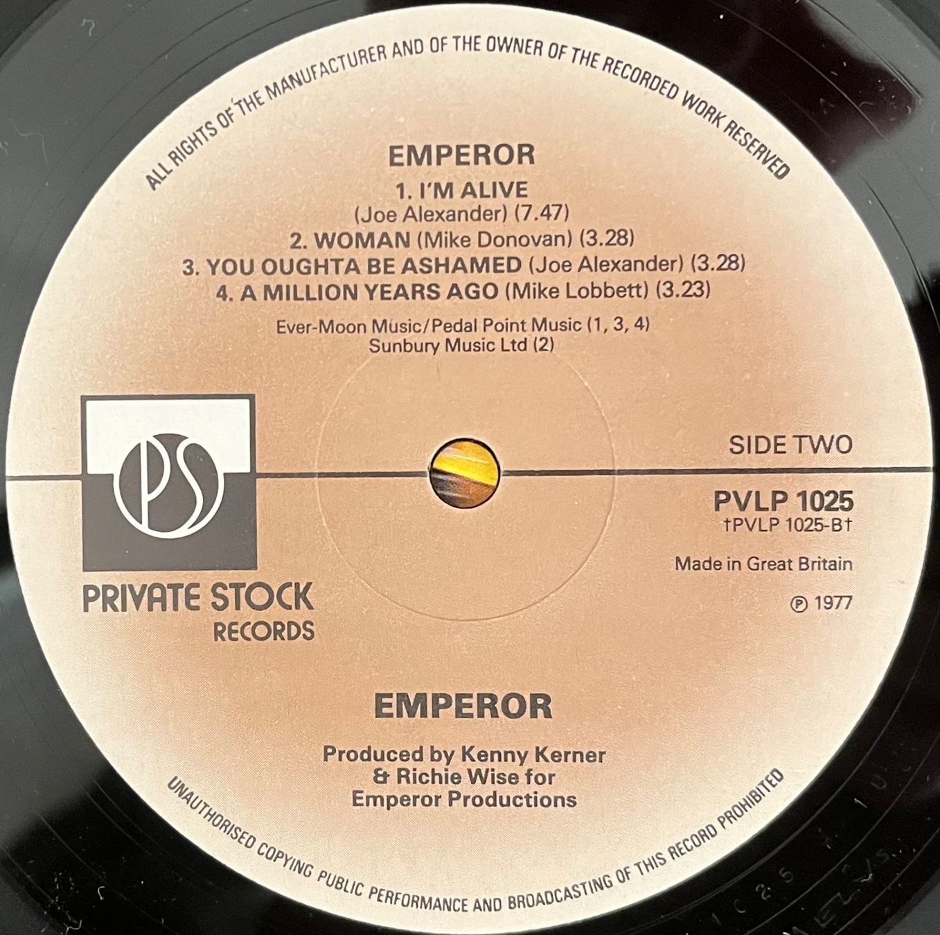 Vinyles: EMPEROR - EMPEROR  - 33 Tours – D'occasion à Bussigny par vinyl-pas-cher 3
