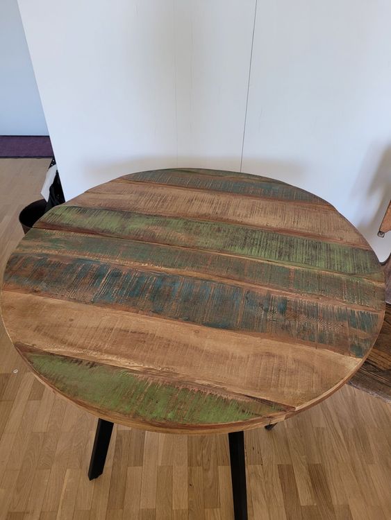Tisch Altholz rund 80cm | Kaufen auf Ricardo