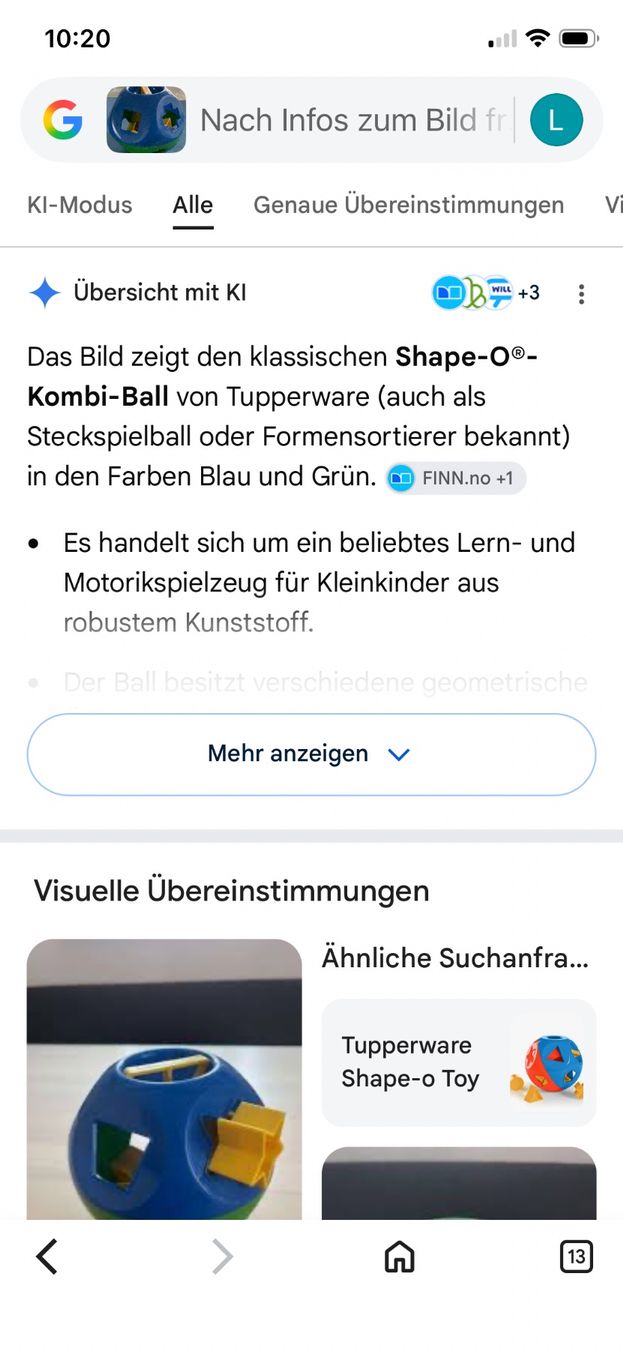Jouets: Tupperware Shape- O Ball, Motorikball – D'occasion à Allenwinden par Obalu 5
