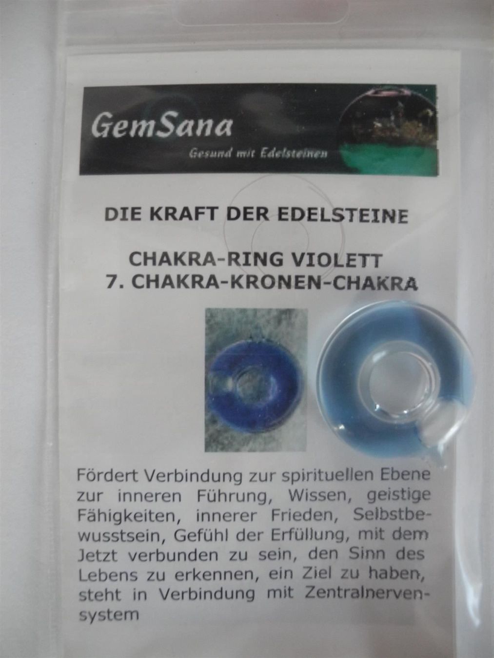 Mineralien & Heilsteine: Chakra-Ring-Violett 7.Chakra-Kronen – Neu und originalverpackt aus Kottwil von Crazyrolf