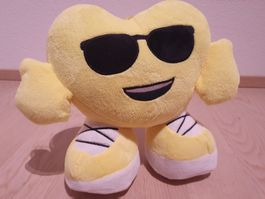 Plüsch Figur / Stofffigur / Kuschel Herz m Sonnenbrille 25cm