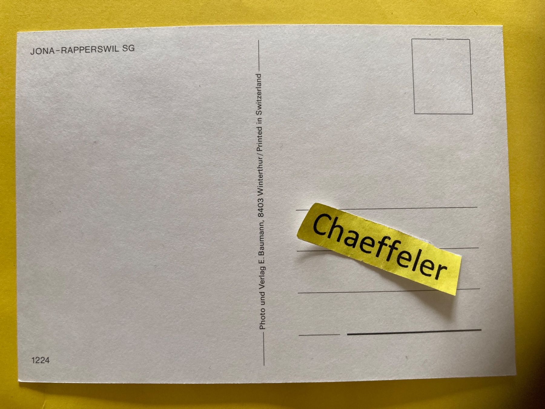Ansichtskarten: Jona-Rapperswil SG – Gebraucht aus Zürich von Chaeffeler 1