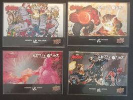 Upper Deck Marvel Battle Time Avengers Versus [4 Cards]