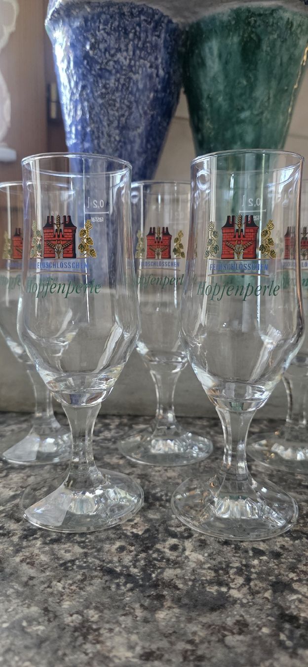 Gläser: 5 Biergläser, Feldschlösschen – Gebraucht aus Kaufdorf von Nati-Nati