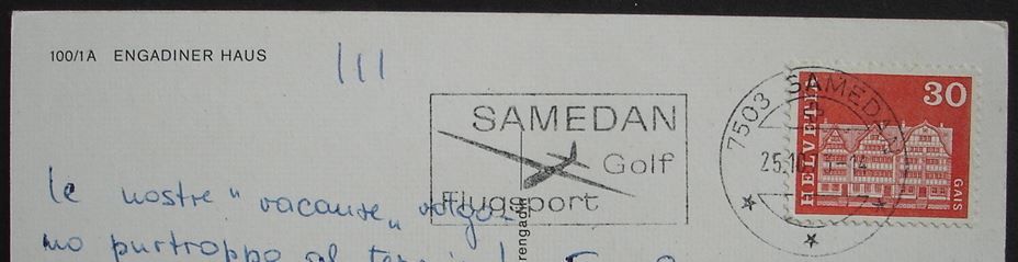Cartoline postali: SAMEDAN Engadiner Haus – Usato da Jona venduto da philajona 1