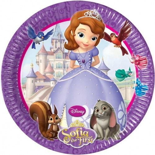 Alle Dekorationen: Sofia the First/ Pappteller 23cm / 8Stk. – Neu und originalverpackt aus Wetzikon ZH von partyonlineshop