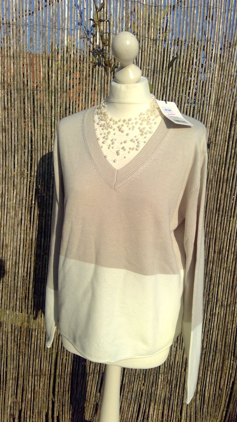 Maglioni & Felpe: Pullover écru & gris BROADWAY, taille M, NEUF Fr. 49.90 – Nuovo e nell'imballaggio originale da Agiez venduto da chouchanelle 7