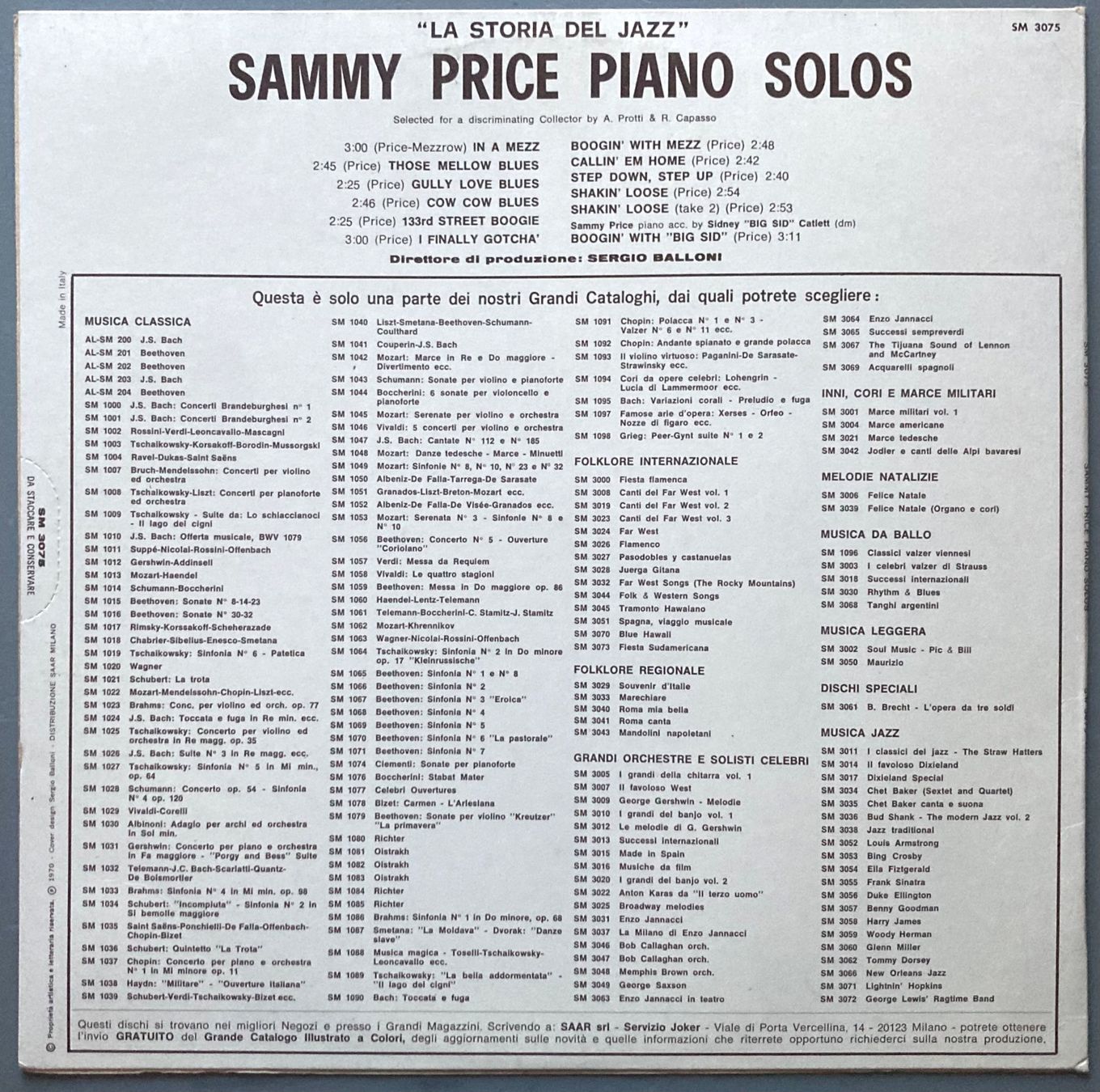 Vinyles: SAMMY PRICE - PIANO SOLOS – D'occasion à Poliez-Pittet par Newtown-Records 1