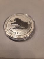 Australien Lunar II Tiger 2010 Silbermuenze, 2 Oz Unzen