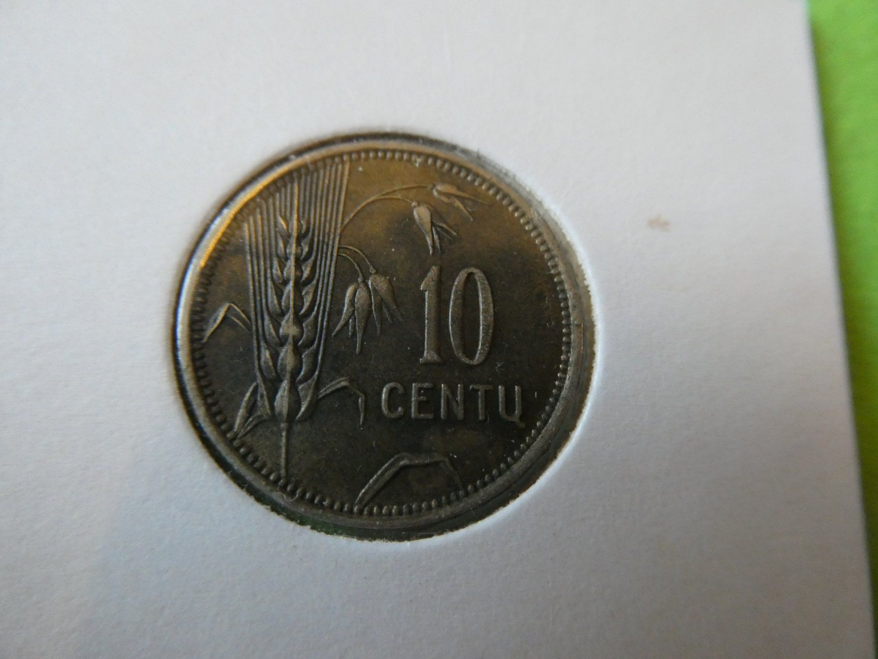 Tutti le monete: Litauen 1925, 10 Centu – Usato da Hinterforst venduto da Rohusri 1