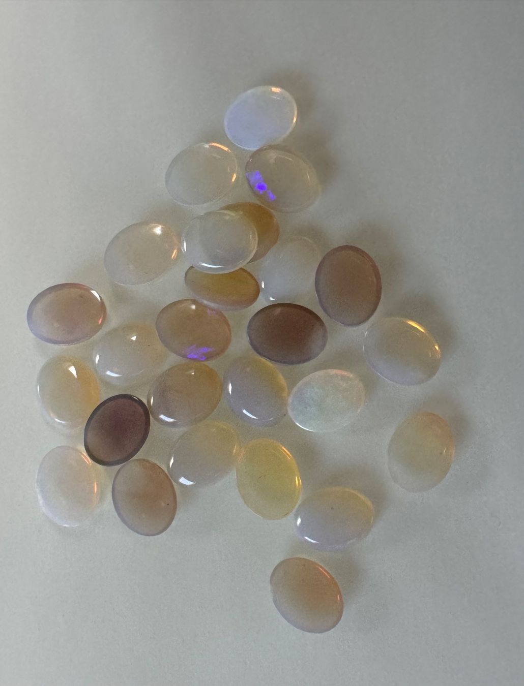 Fossili: Cabochons Opal echt  neu    Top Farben Top Glanz – Nuovo e nell'imballaggio originale da Leuggern venduto da gemshow 7