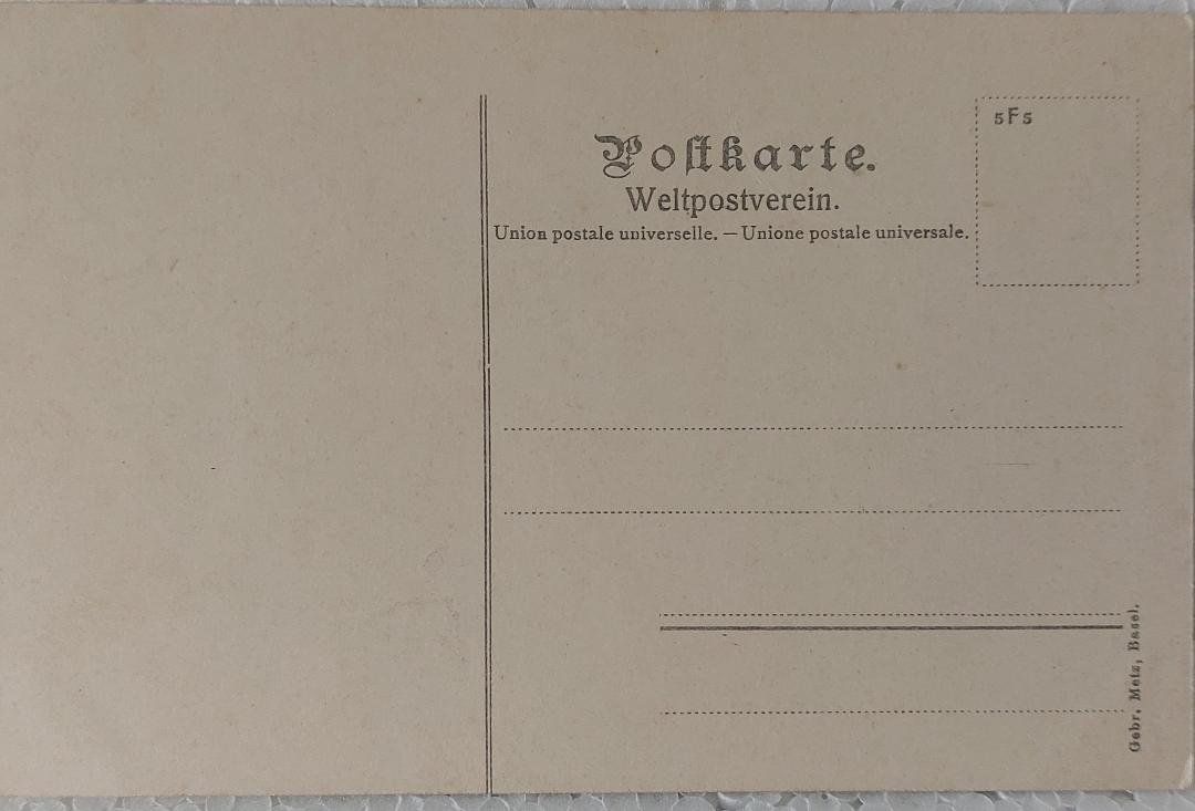 Ansichtskarten: BASEL - Rathaus Uhr - 1911 – Gebraucht aus Delémont von Domdom1 1