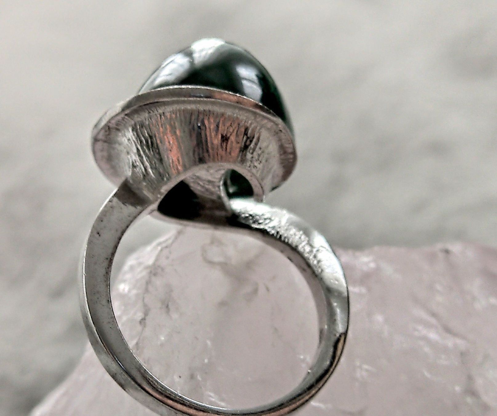 Anelli: Ring Silber 925 mit grünem Stein – Usato da Istighofen venduto da Ringparadies 1