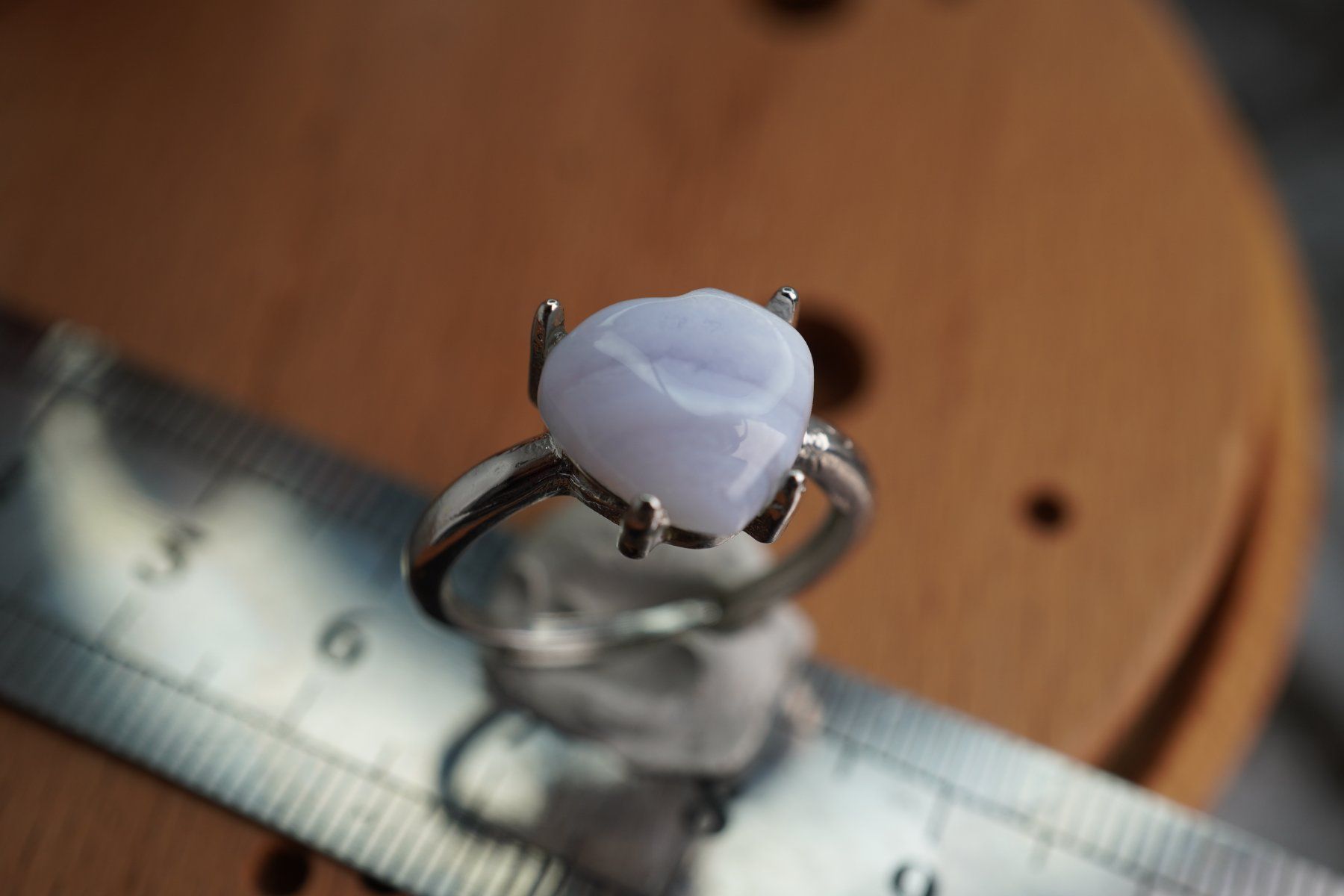 Minéraux & Lithothérapie: Chalcedon Herz     ring Grösse  Variabel     (Räumung!) – Neuf avec emballage d'origine à Eschenbach SG par topstone 7