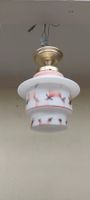 Lampe art déco en opaline , montage en laiton brossé