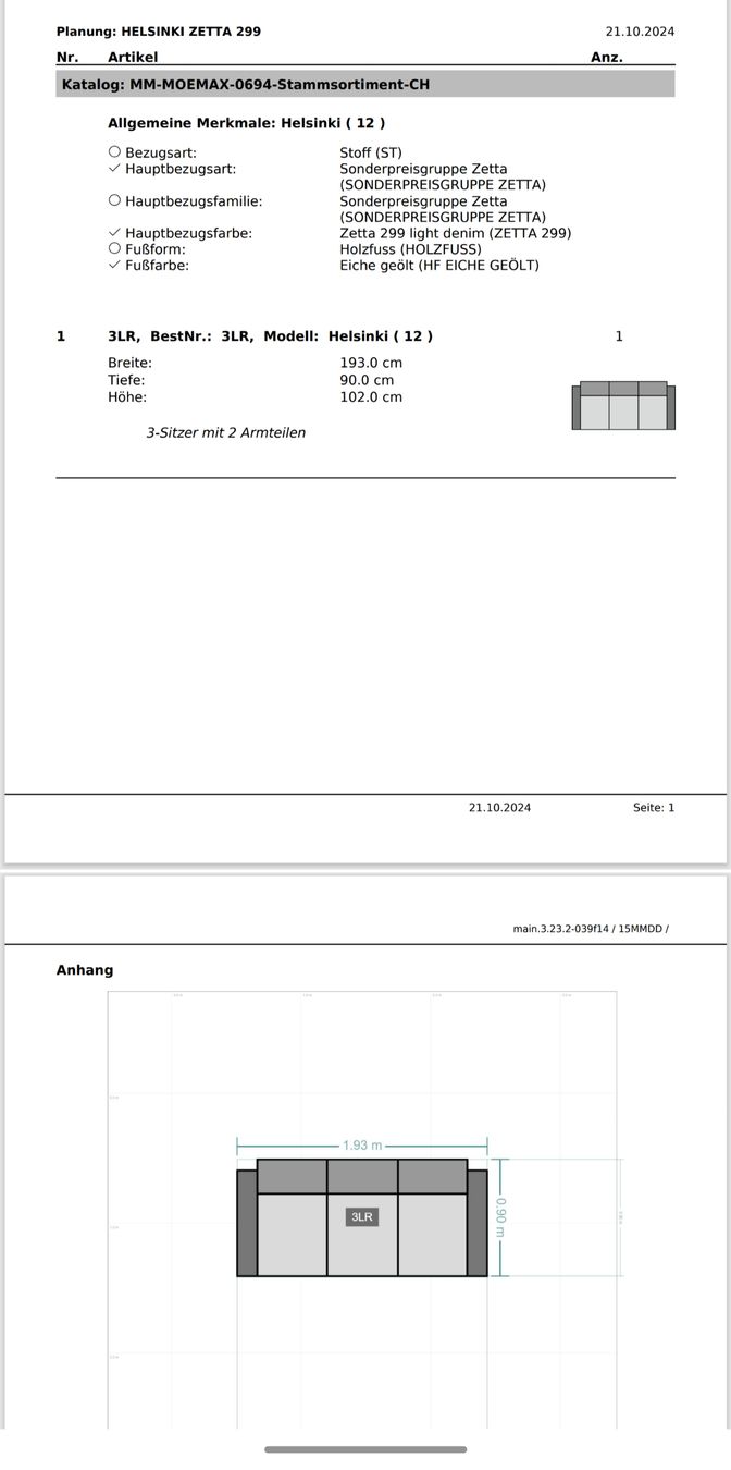 Mömax Divani: Wohnlandschaft Helsinki - Sofa, Couch, Sessel, Hocker – Nuovo (secondo la descrizione) da Eglisau venduto da DonPasquale89 4