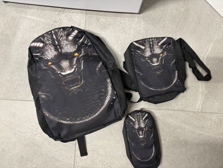 Sac à dos, sacoche et trousse dragon - neuf