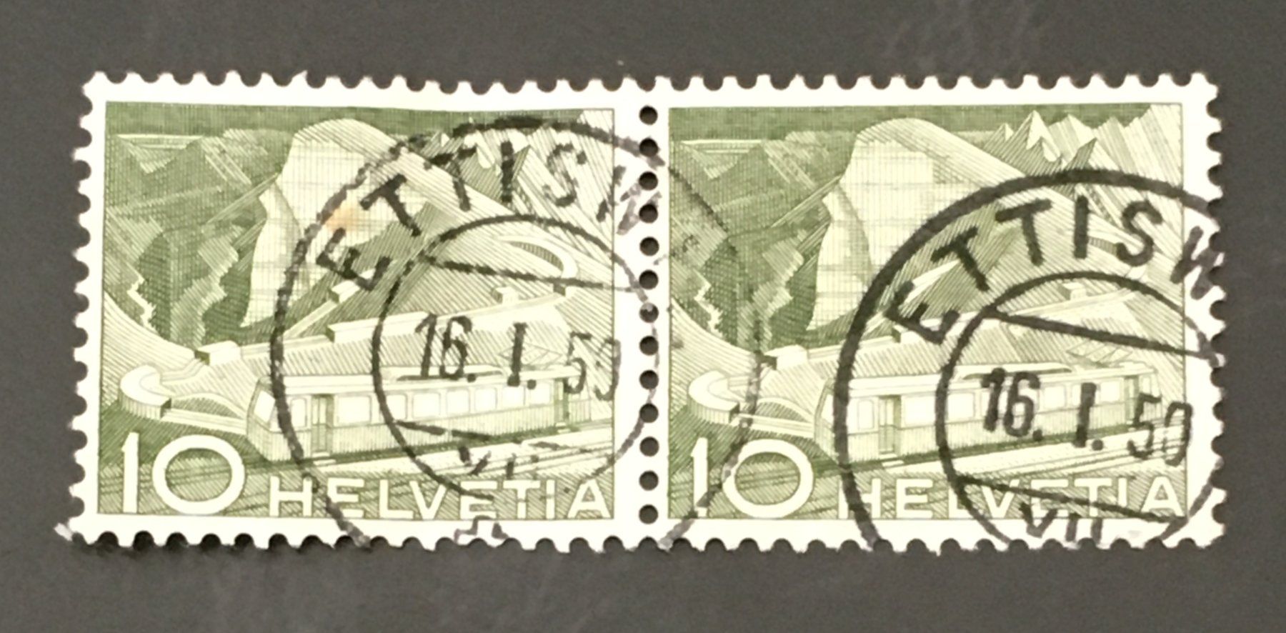 Tutti i francobolli: Nr.299 GESTEMPELT 1949 Ettiswil    – Usato da Aarau venduto da Billa007