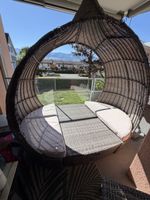Sonneninsel Rattan rund mit Defekt an Bespannung