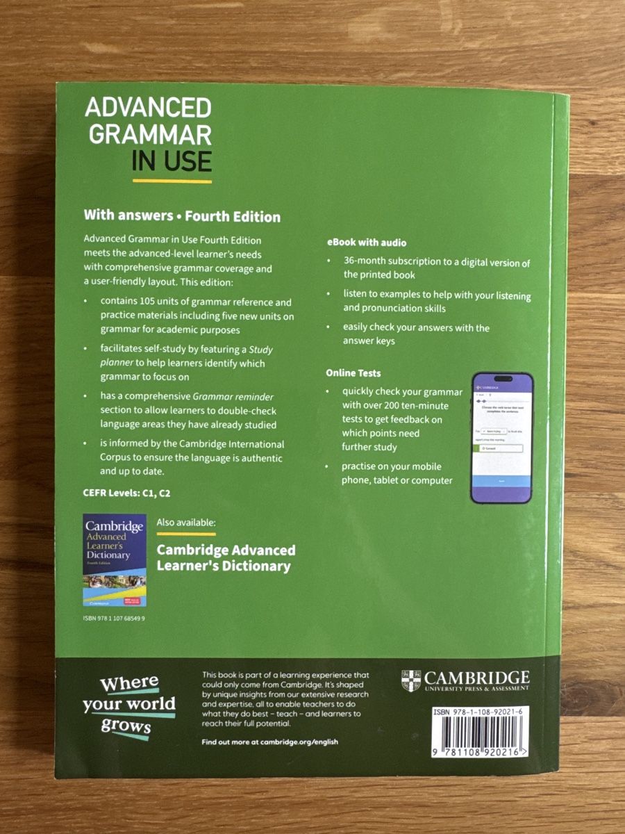 Libri: Buch Advanced Grammar in Use Fourth Edition – Nuovo (secondo la descrizione) da Winterthur venduto da Pascal993 1