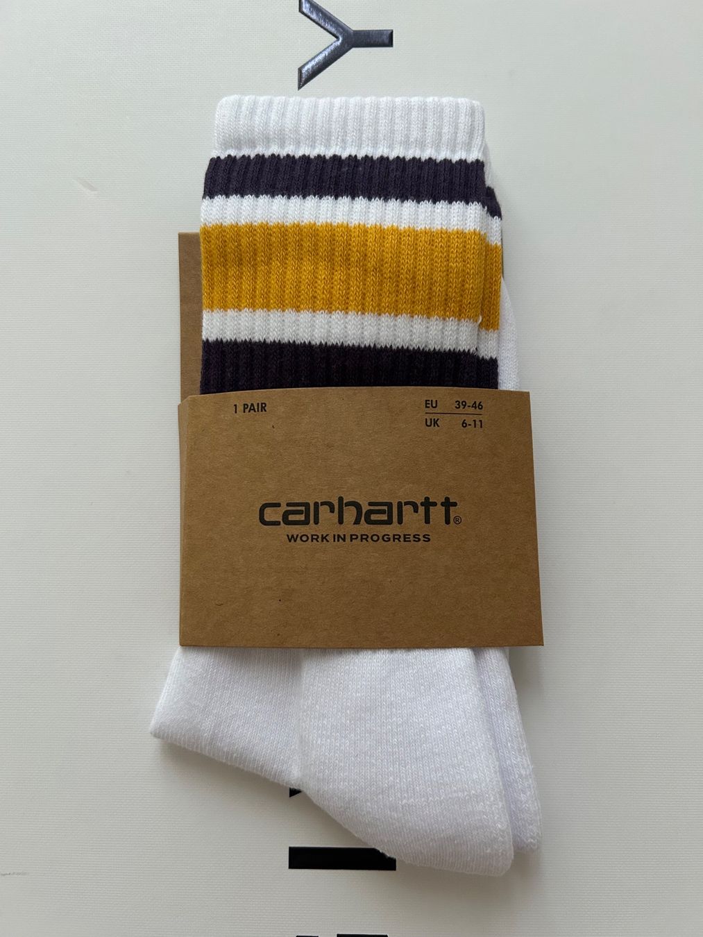 Carhartt Calze: Socken Socks Carhartt WIP Chase white – Nuovo (secondo la descrizione) da Zürich venduto da Ferienan 2