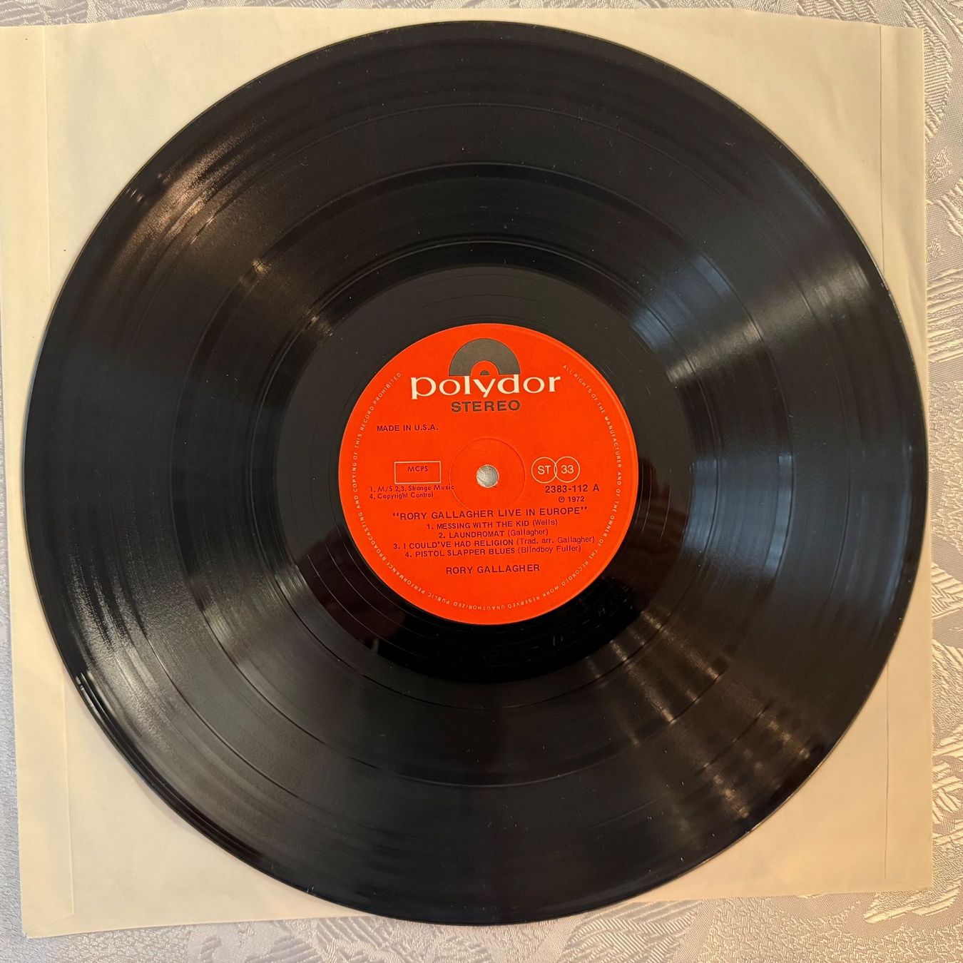 Dischi in vinile: RORY GALLAGHER - LIVE IN EUROPE! – Usato da Zürich venduto da fehlton 3