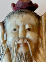 💚 ANTIKE HAND GESCHNITZTE Fukurokuju FIGUR 💚 CH SAMMLUNG