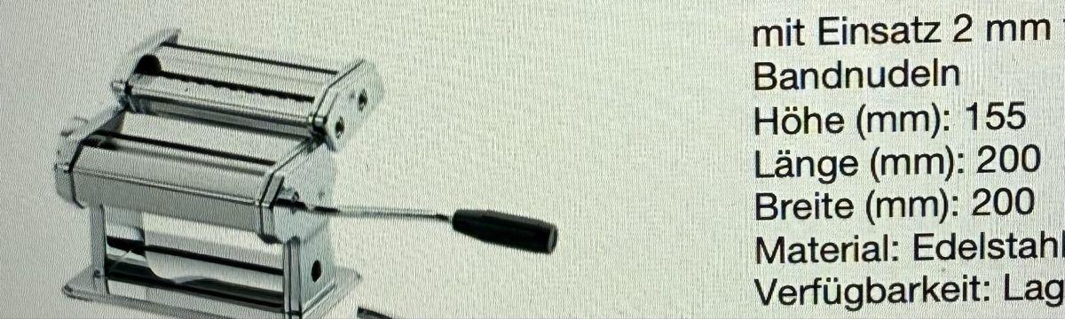 Alle Maschinen: Pastamaschine – Neu und originalverpackt aus Kollbrunn von sHo01 2