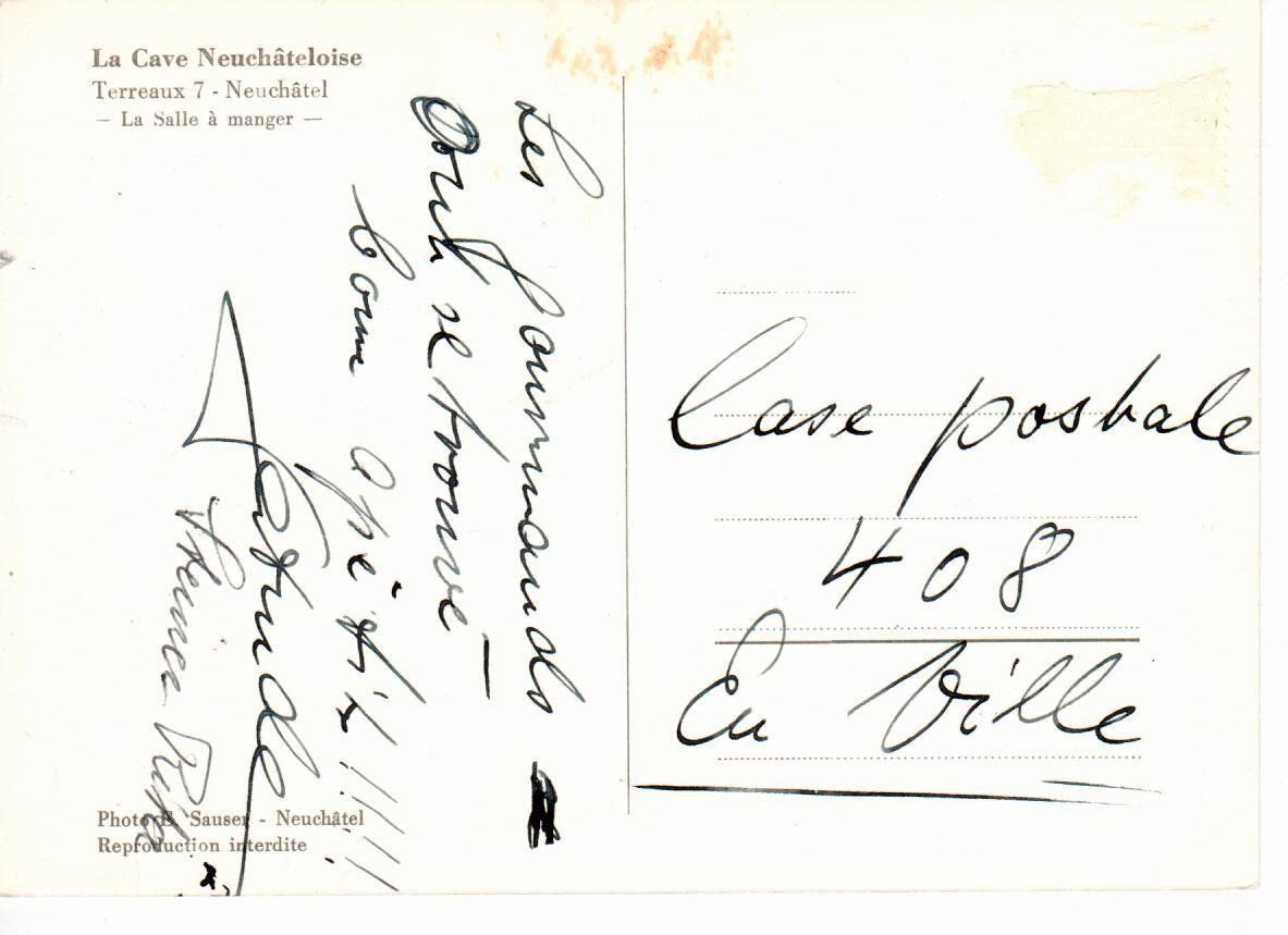 Cartoline postali: La Cave Neuchâteloise – Usato da Wolhusen venduto da Curver9 1