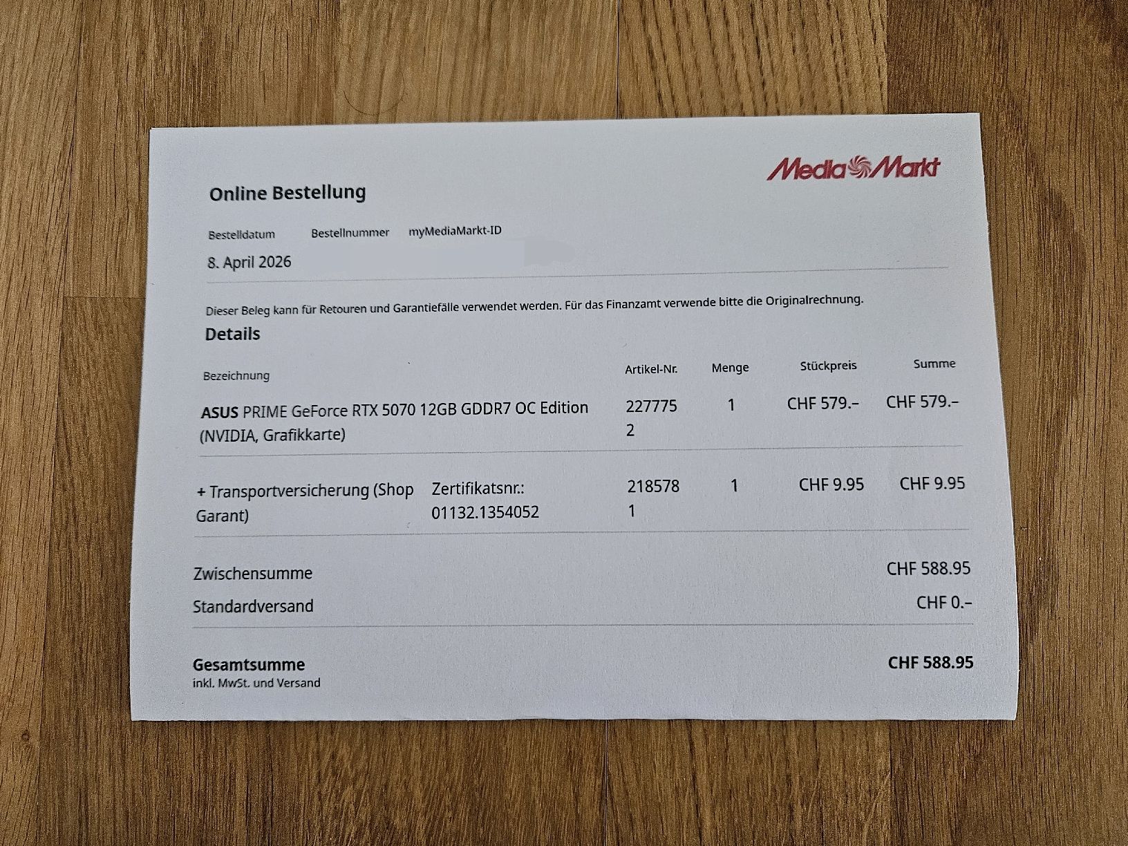 Asus Grafikkarten: Asus Prime RTX 5070 OC GPU NEU mit Garantie – Neu (gemäss Beschreibung) aus Roggwil BE von Hr.Gustav 3