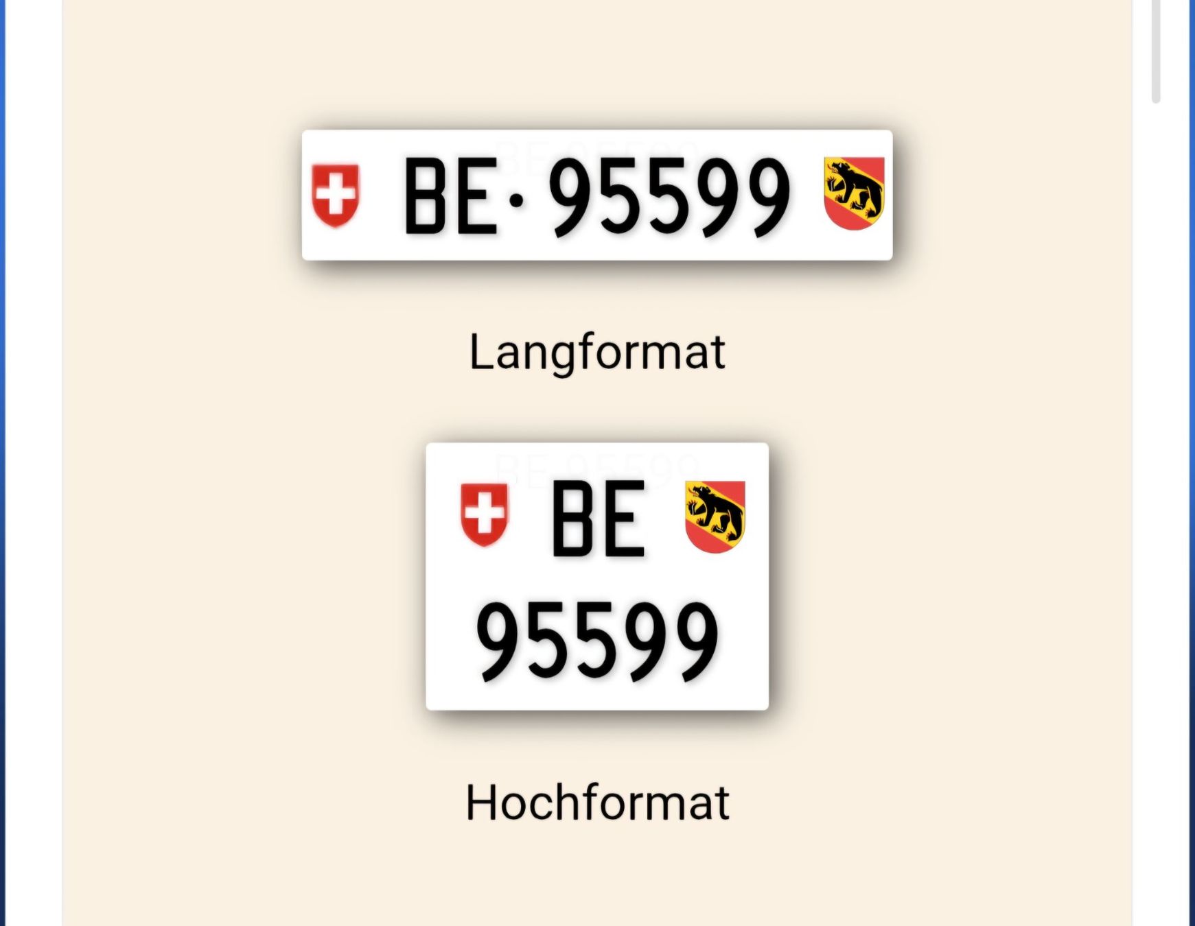 Insegne: Kontrollschild/Nummernschild Bern BE 95599 – Usato da Bern venduto da Laus69