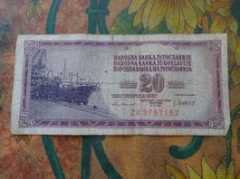 YOUGOSLAVIE  20  Dinara  Billet