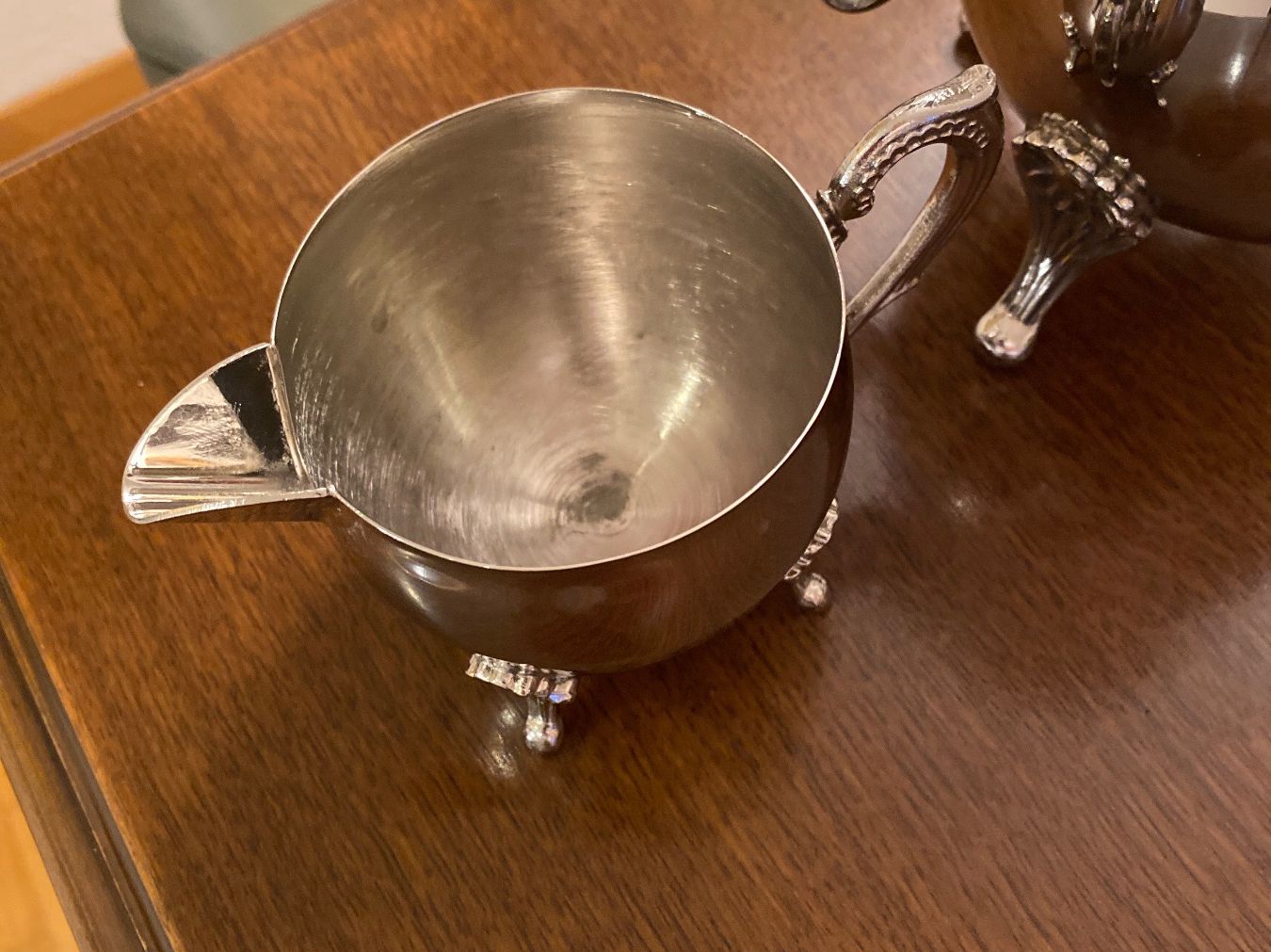 Set di piatti: Elegantes Tee-Set versilbert, 3-teilig, Vintage Stil, – Nuovo (secondo la descrizione) da Illnau venduto da Sniwi67 3