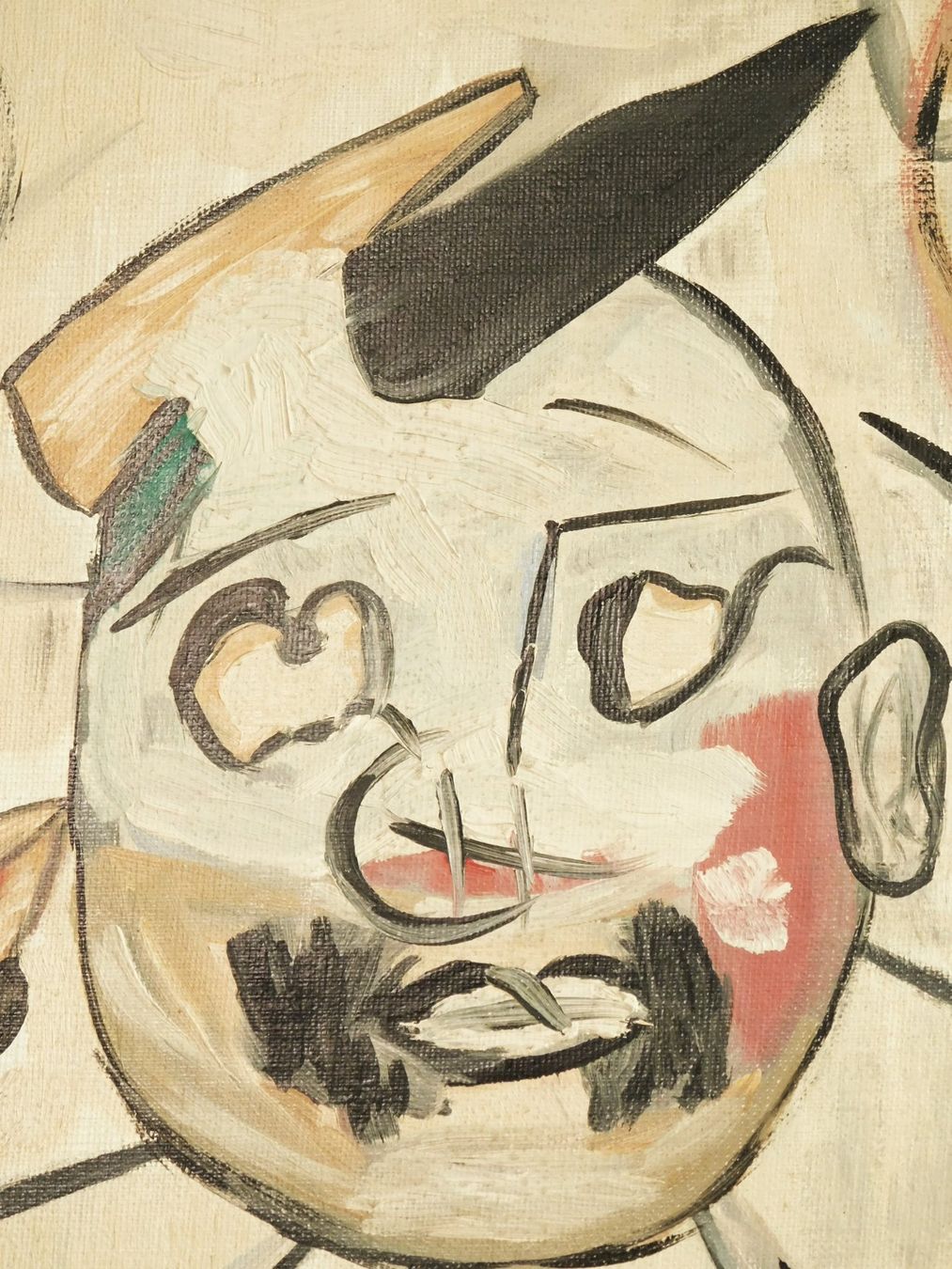 Dipinti: Expressionistisches Ölgemälde "Porträt" von S. Drescher. – Usato da Emmenbrücke venduto da Ulisse-22 1