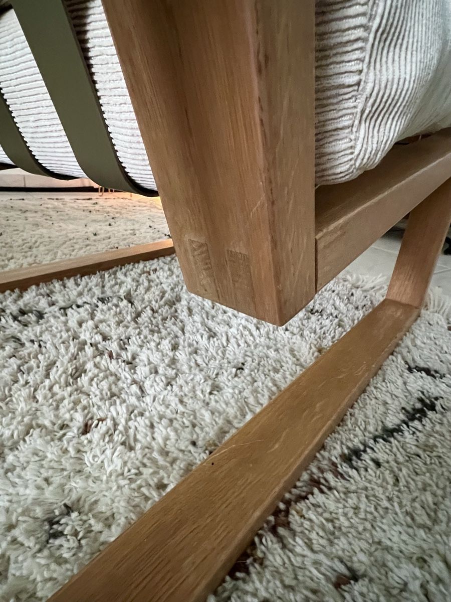 Poltrone: 2 Vintage Design Sessel Eichen Holzrahmen Cord Polster – Usato da Hunzenschwil venduto da Madachica 2