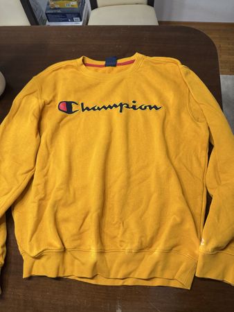 Sweatshirt Champion jaune logo brodé taille M occasion