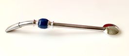 Bombilla Edelstahl 21 cm blau