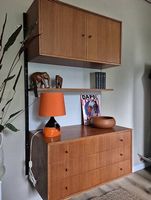 Mid Century modulares teak Wandregal