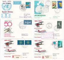 42 Stk. CH Flugpost Briefe 1970 & 71, Swissair etc.