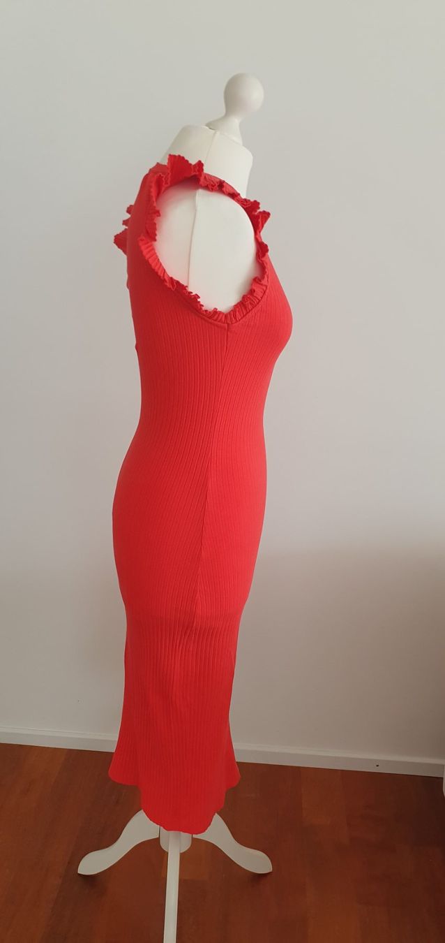 Mango Vestiti: Maxikleid korallenrot Gr 34, Baumwolle – Usato da Stansstad venduto da InStyle8 5