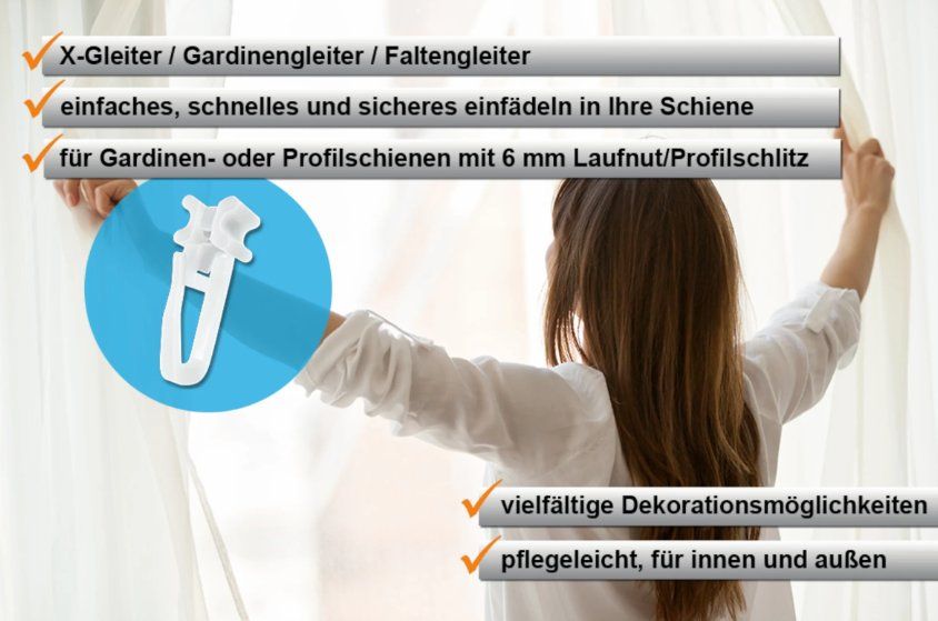 Altro per la casa: MAXI Vorhanggleiter 20 Stück – Nuovo e nell'imballaggio originale da Adlikon b.Regensdorf venduto da MK-VORHANGSERVICE 4