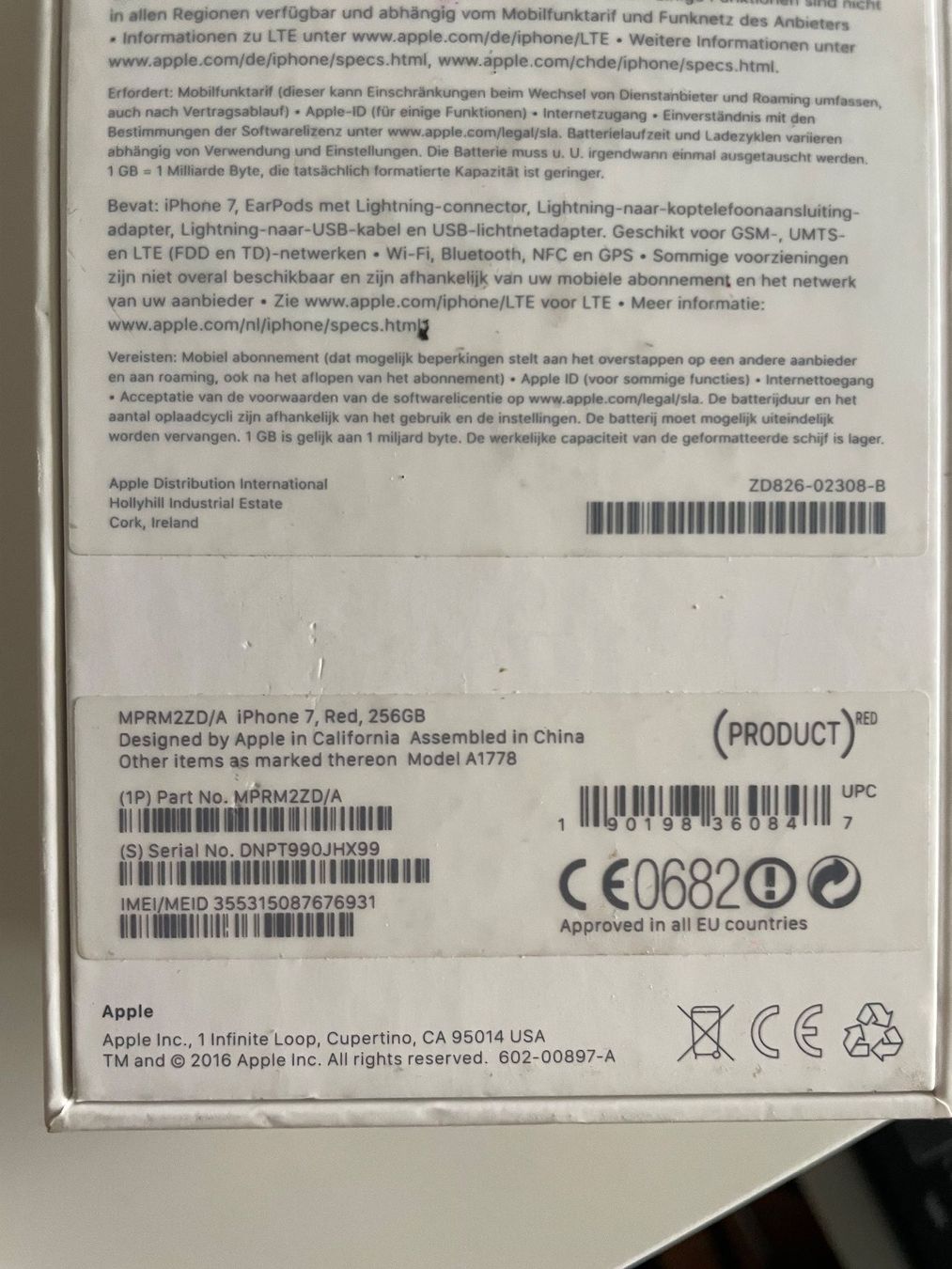 Apple Handys / Smartphones: iPhone 7 Red 256 GB – Gebraucht aus Zürich von Kafu 3