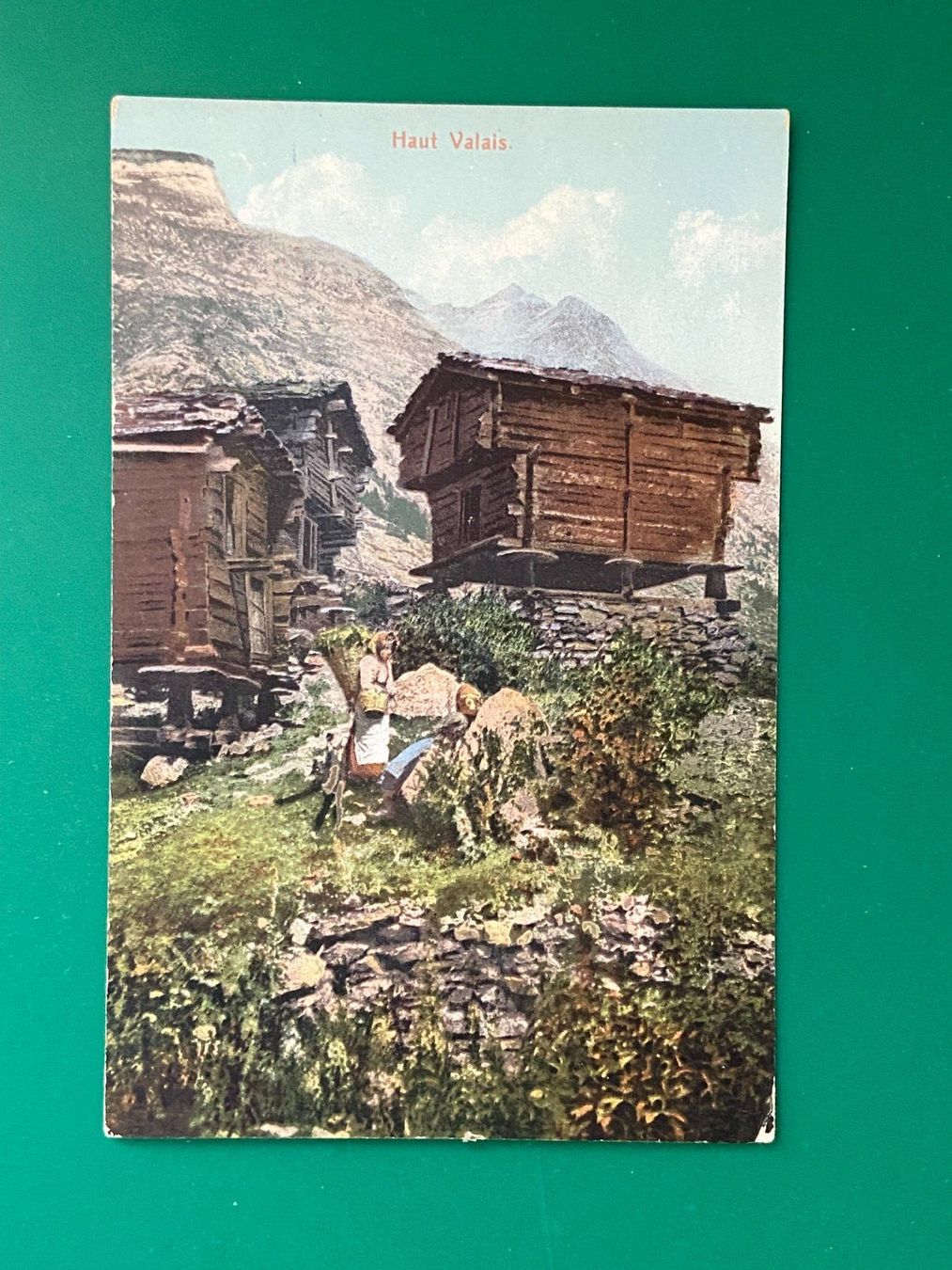 Ansichtskarten: Oberwallis - belebt – Gebraucht aus Steg VS von _vinci_
