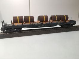 Liliput HO 257 50 Rs-Rungenwagen der ÖBB mit Ladung / DC