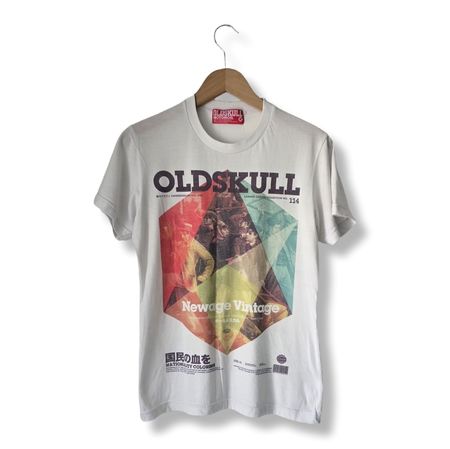OLD SKULL MOTOROIL T-Shirt Taille M blanc
