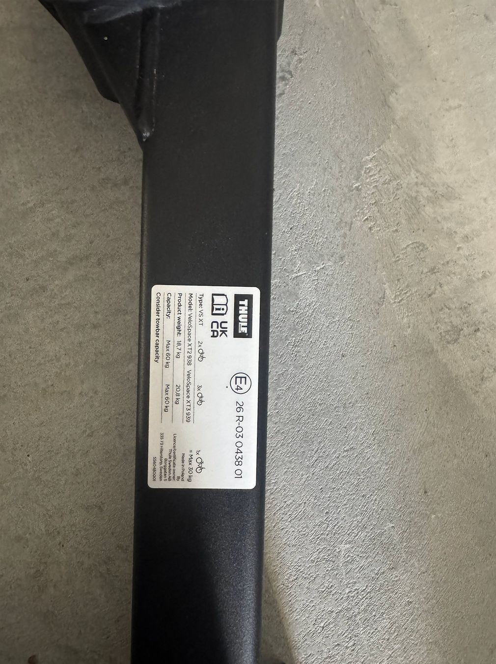 Thule Tutti i ricambio: Thule Velospace XT3 – Usato da Greifensee venduto da didika84 4